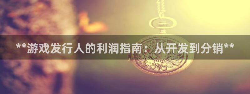 顺盈娱乐用什么加速器可以登录账号：**游戏发行人的利润指南：从开发到分销**