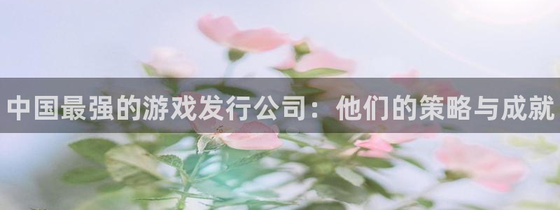 顺盈娱乐扣款成功了吗：中国最强的游戏发行公司：他们的策略与成就